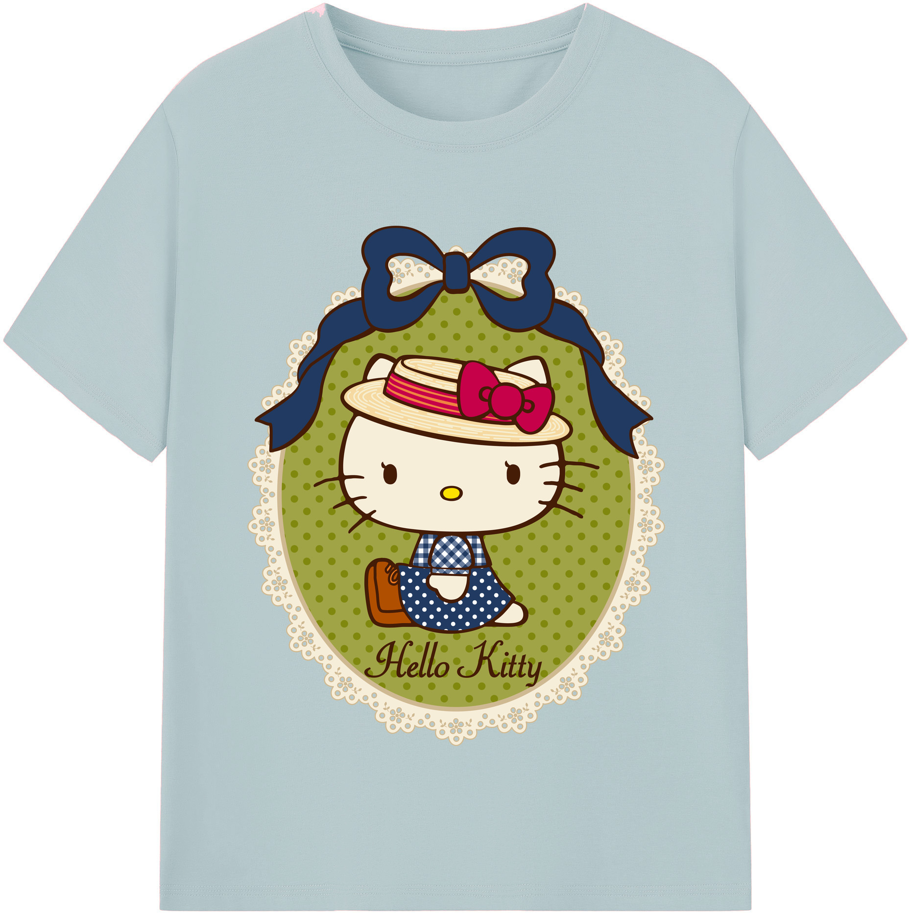 （画像用） Hello Kitty ハローキティ 綿100％半袖Tシャツ（フロントプリント）